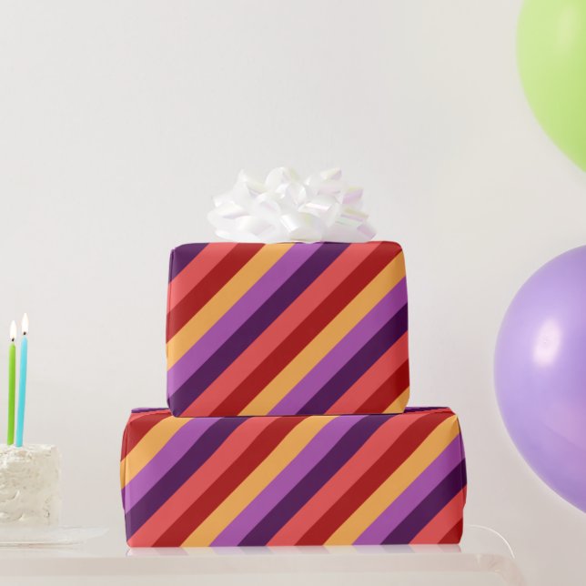 Presente Papel de enrolamento de violetas de cereja vermelh (Presentes para festas)