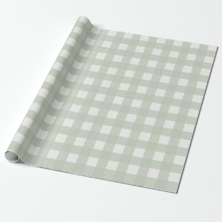 Presente Papel de enrolamento de Xadrez verde suave