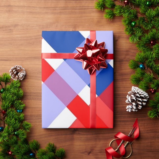 Presente Papel de enrolamento de Xadrezes de Buffalo, verme (Presente de Natal)