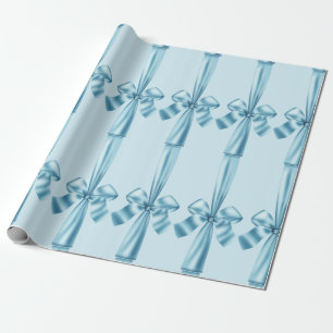 Presente Papel de enrolamento do Arco de fita estática azul