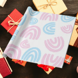 Presente Papel de enrolamento do arco-íris Trans Pride Past