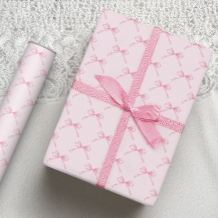 Presente Papel de enrolamento do arco rosa