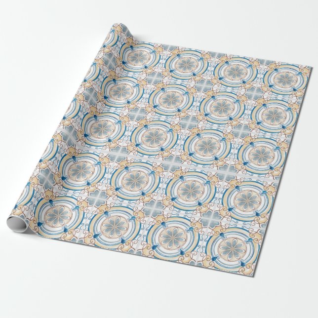 Presente Papel de enrolamento do Azulejo marroquino (Desenrolado)
