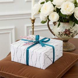 Presente Papel de enrolamento do Casal de links de coração 