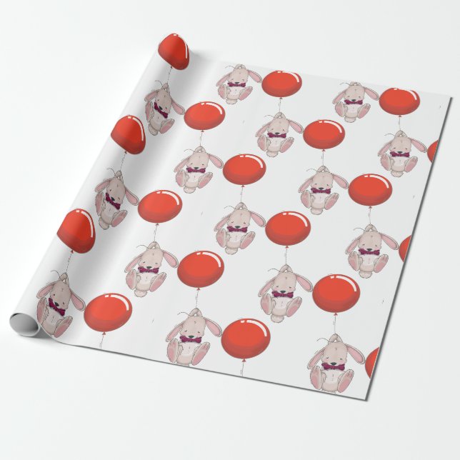 Presente Papel de enrolamento do Chá de fraldas do balão (Desenrolado)