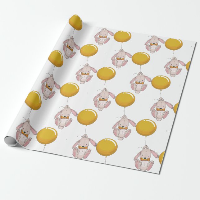 Presente Papel de enrolamento do Chá de fraldas do balão (Desenrolado)