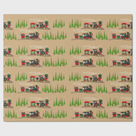 Presente Papel de enrolamento do comboio de Natal