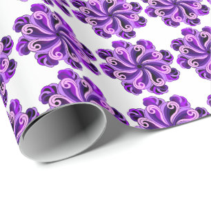 Presente Papel de enrolamento do Design Lotus Mandala