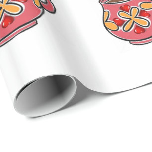 Presente Papel de enrolamento do dia de as mães