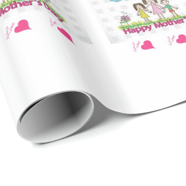 Presente Papel de enrolamento do dia de as mães (Ponta do rolo)