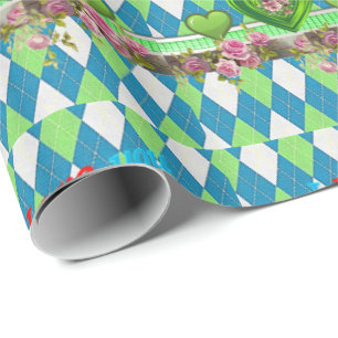 Presente Papel de enrolamento do dia de as mães