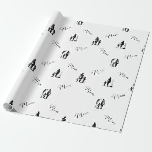 Presente Papel de enrolamento do dia de as mães Papel-pre