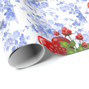 Presente Papel de enrolamento do dia de os namorados