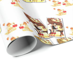 Presente Papel de enrolamento do dia de os namorados