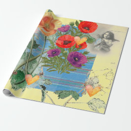 Presente Papel de enrolamento do dia de os namorados