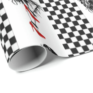 Presente Papel de enrolamento do dia de os pais