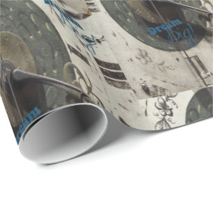 Presente Papel de enrolamento do dia de os pais