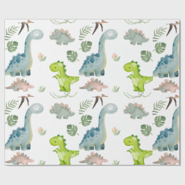 Presente Papel de enrolamento do dinossauro