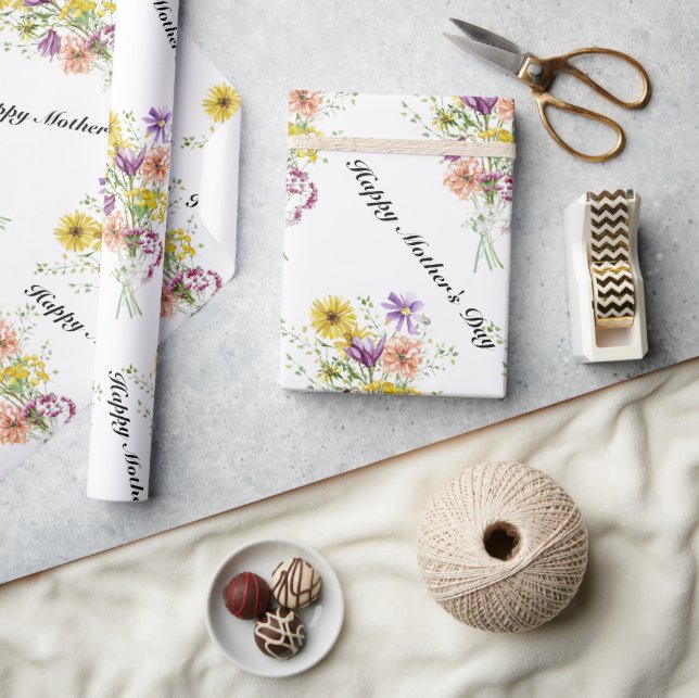 Presente Papel de enrolamento do feliz dia de as mães (Artesanato)