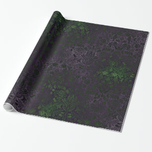 Presente Papel de enrolamento do Gótico para Damasco Roxo