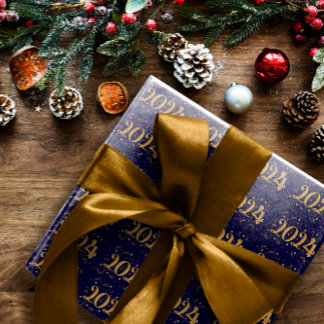 Presente Papel de enrolamento do Marinho para o ano 2024