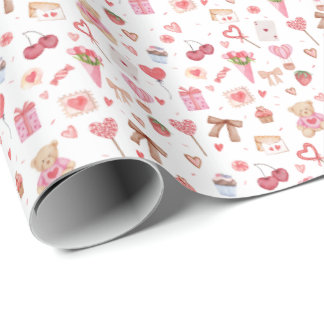 Presente Papel de enrolamento do namorados