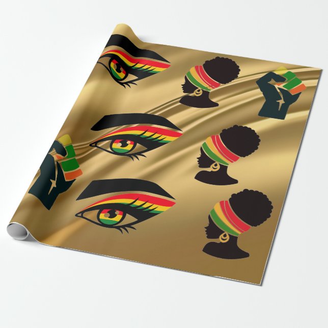 Presente Papel de enrolamento do orgulho preto (Desenrolado)