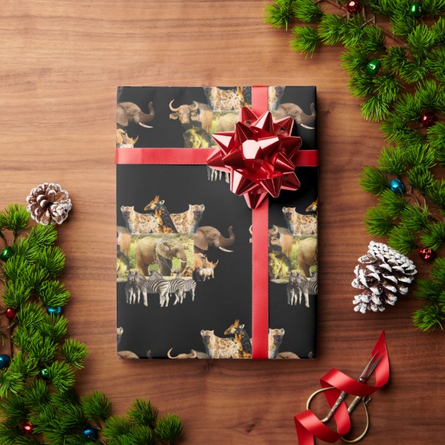 Presente Papel de enrolamento do quadro de vida selvagem do (Presente de Natal)