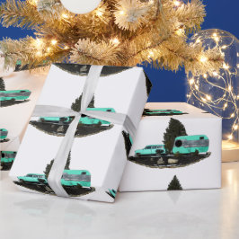 Presente Papel de enrolamento do Retro Camping Car