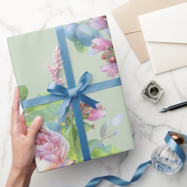 Presente Papel de enrolamento do Rosa Blush (Presentear)