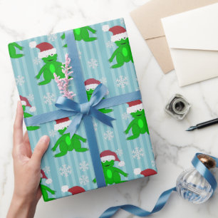 Presente Papel de enrolamento do Sapo de Natal