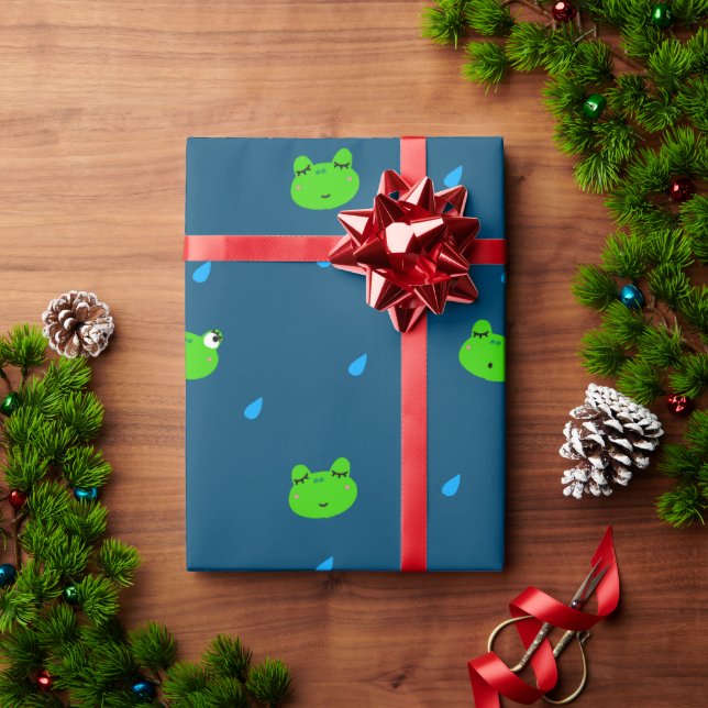Presente Papel de enrolamento do Sapo em Cute (Presente de Natal)