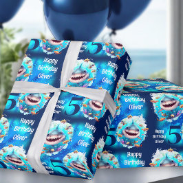 Presente Papel de enrolamento do texto do nome de aniversár