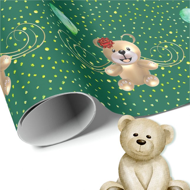 Presente Papel de enrolamento do urso de aniversário do our (Criador carregado)