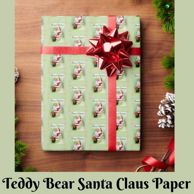 Presente Papel de enrolamento do Urso de Teddy papais noeis (Criador carregado)
