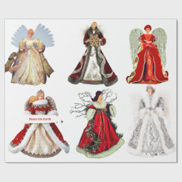 Presente Papel de enrolamento dos anjos de Natal