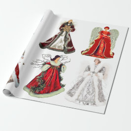 Presente Papel de enrolamento dos anjos de Natal