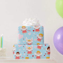 Presente Papel de enrolamento dos corações do dia de os nam