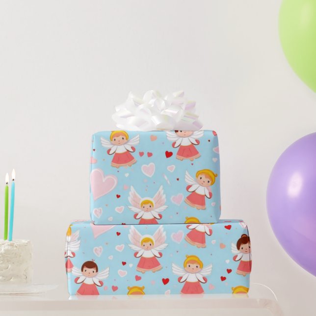 Presente Papel de enrolamento dos corações do dia de os nam (Presentes para festas)