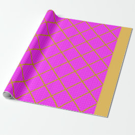 Presente Papel de enrolamento Dourado e roxo