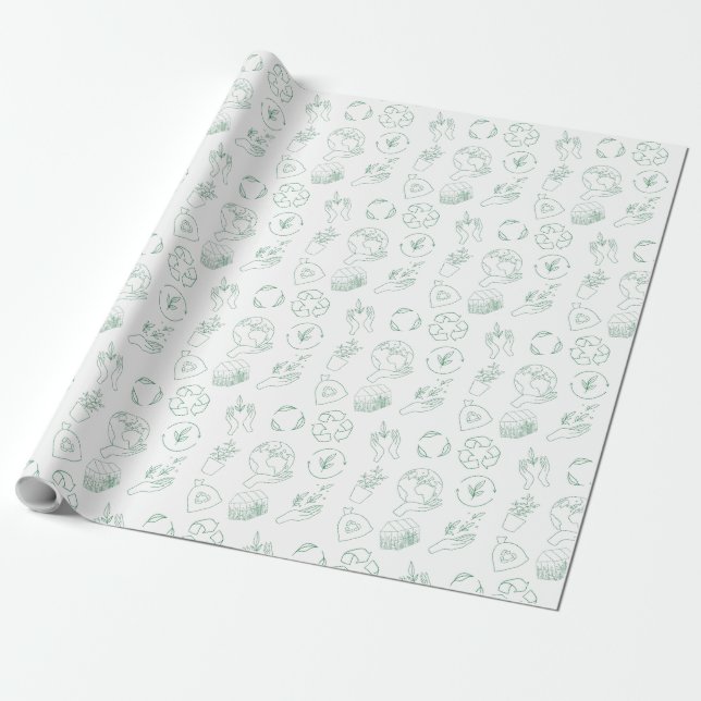 Presente Papel de enrolamento ecológico (Desenrolado)