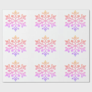 Presente Papel de enrolamento em flocos de neve do Pastel