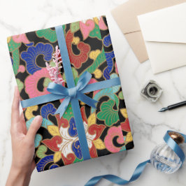 Presente Papel de enrolamento em forma de chinês Floral