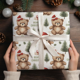 Presente Papel de enrolamento Festivo Teddy Bears