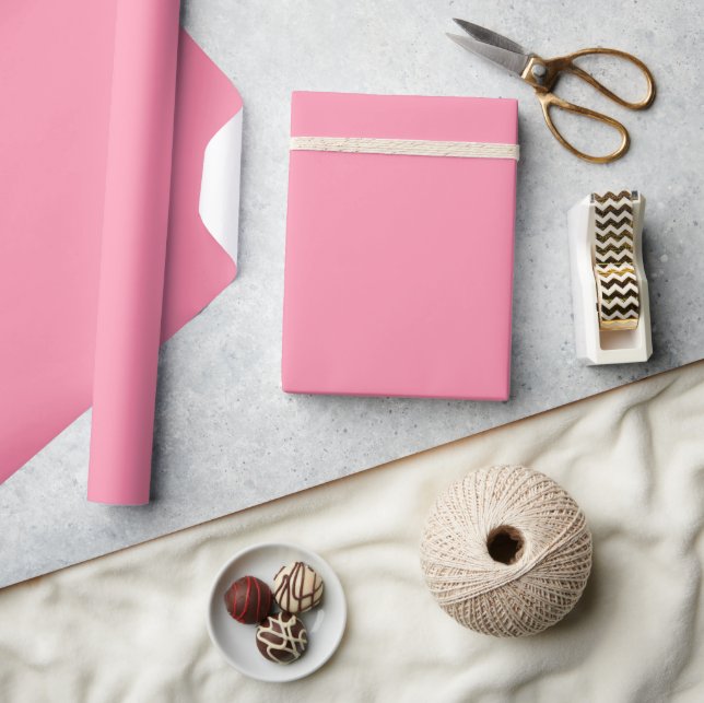 Presente Papel de enrolamento Flamingo Pink Matte (Artesanato)