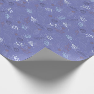 Presente Papel de enrolamento floral da floresta - Lavendar