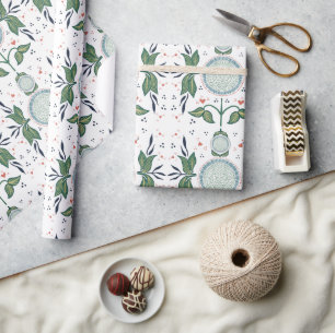 Presente Papel de enrolamento Floral norueguês