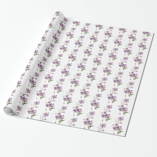 Presente Papel De Enrolamento Floral Pequeno - Flor Delicad (Desenrolado)