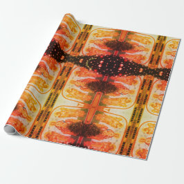 Presente Papel de enrolamento fluorescente do Natal ucrania