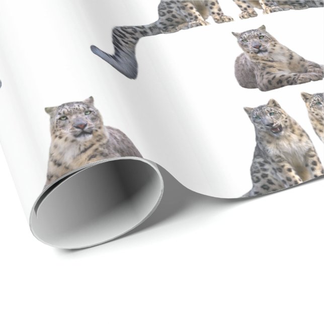 Presente Papel de enrolamento francês do Leopardo-da-neve ( (Ponta do rolo)